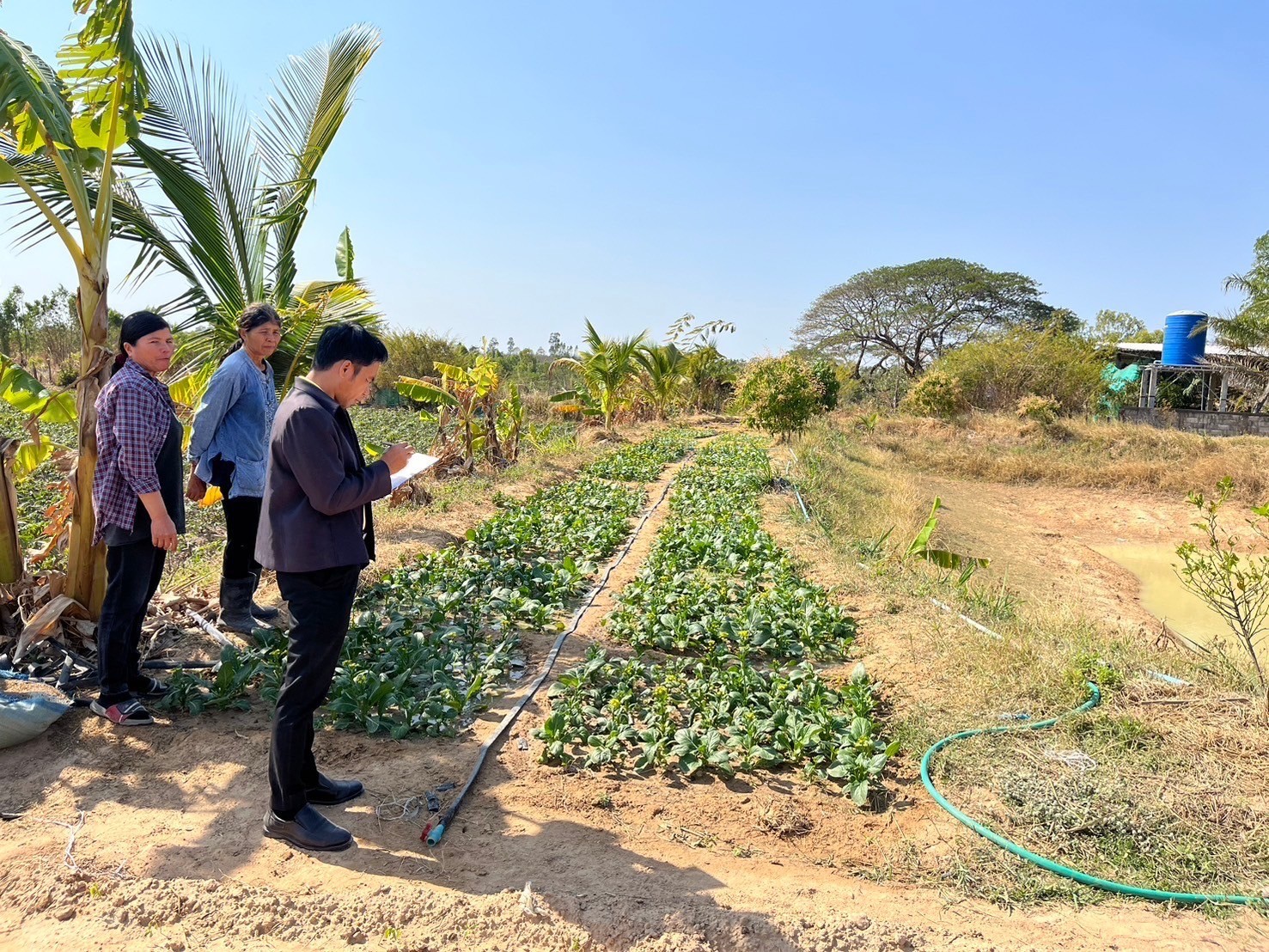พช. ป่าติ้ว ลงพื้นที่ติดตามผลการดำเนินงานตามโครงการพัฒนาพื้นที่ต้นแบบการพัฒนาคุณภาพชีวิต ตามหลักทฤษฎีใหม่ ประยุกต์สู่ โคก หนอง นา