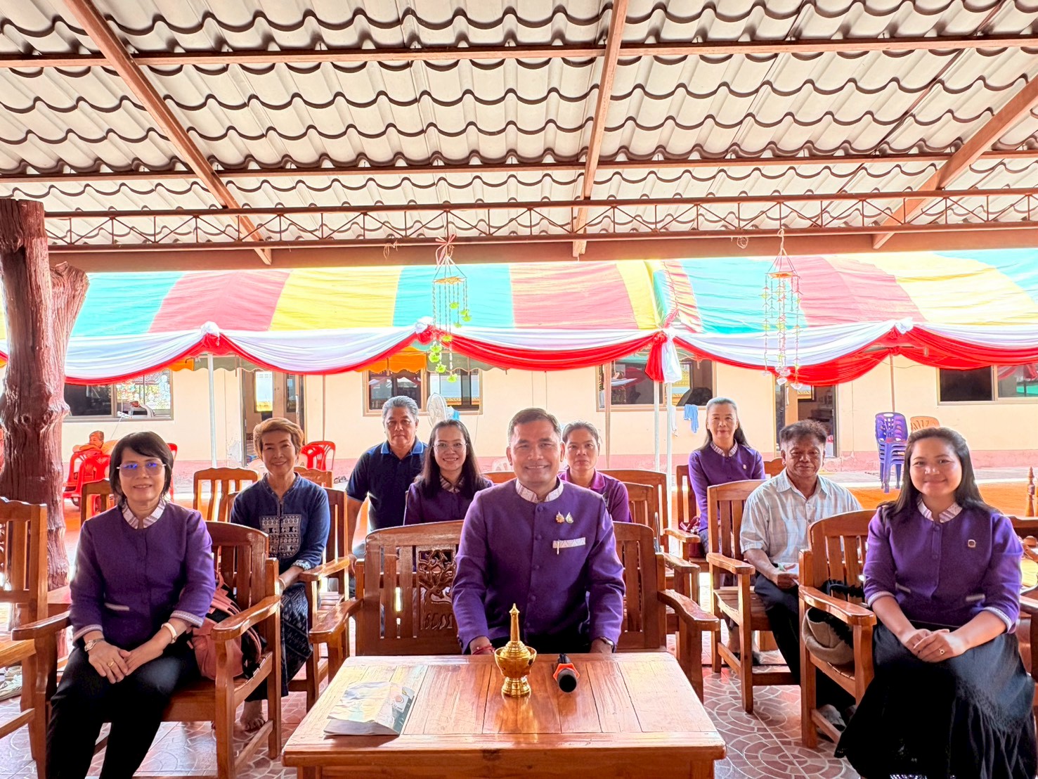 พช.ป่าติ้ว เป็นเจ้าภาพถวายเพลวัดเชียงเพ็ง