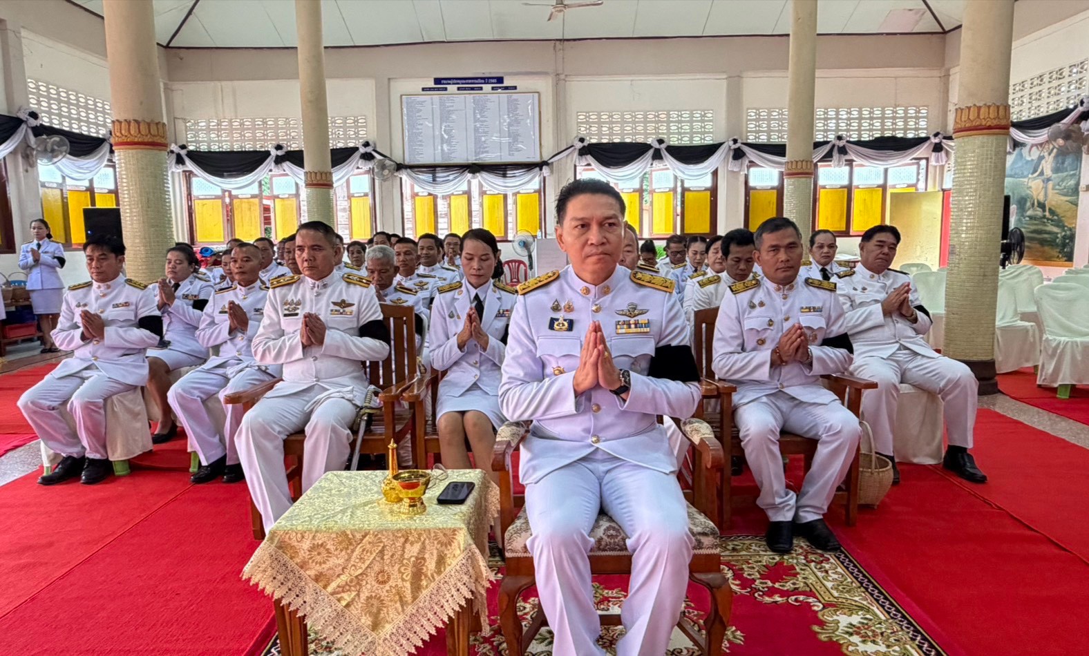 สพอ. ป่าติ้ว เข้าร่วมจัดพิธีบำเพ็ญกุศลสตมวาร (100 วัน) ถวายเป็นพระกุศลแด่ สมเด็จพระเจ้าลูกเธอ เจ้าฟ้าพัชรกิติยาภา นเรนทิราเทพยวดี กรมหลวงราชสาริณีสิริพัชร มหาวัชรราชธิดา